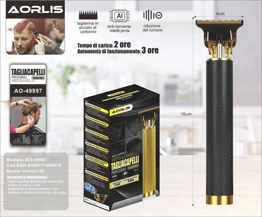 AORLIS Tagliacapelli/Tagliabarba elettrico e ricaricabile